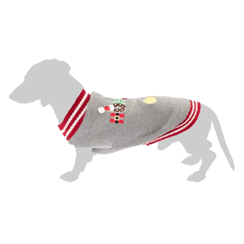 Jezevč&iacute;k s v&aacute;nočn&iacute;m svetrem pro psy